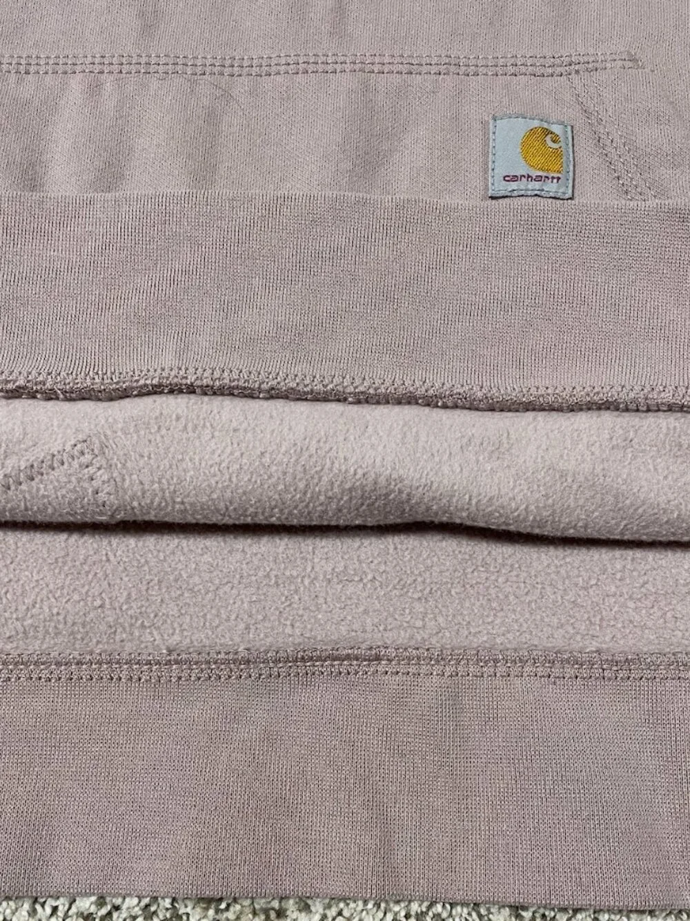 Carhartt Rain Defender Relaxed Fit Hoodie Purple Gray Logo Sleeve XL Women Cute